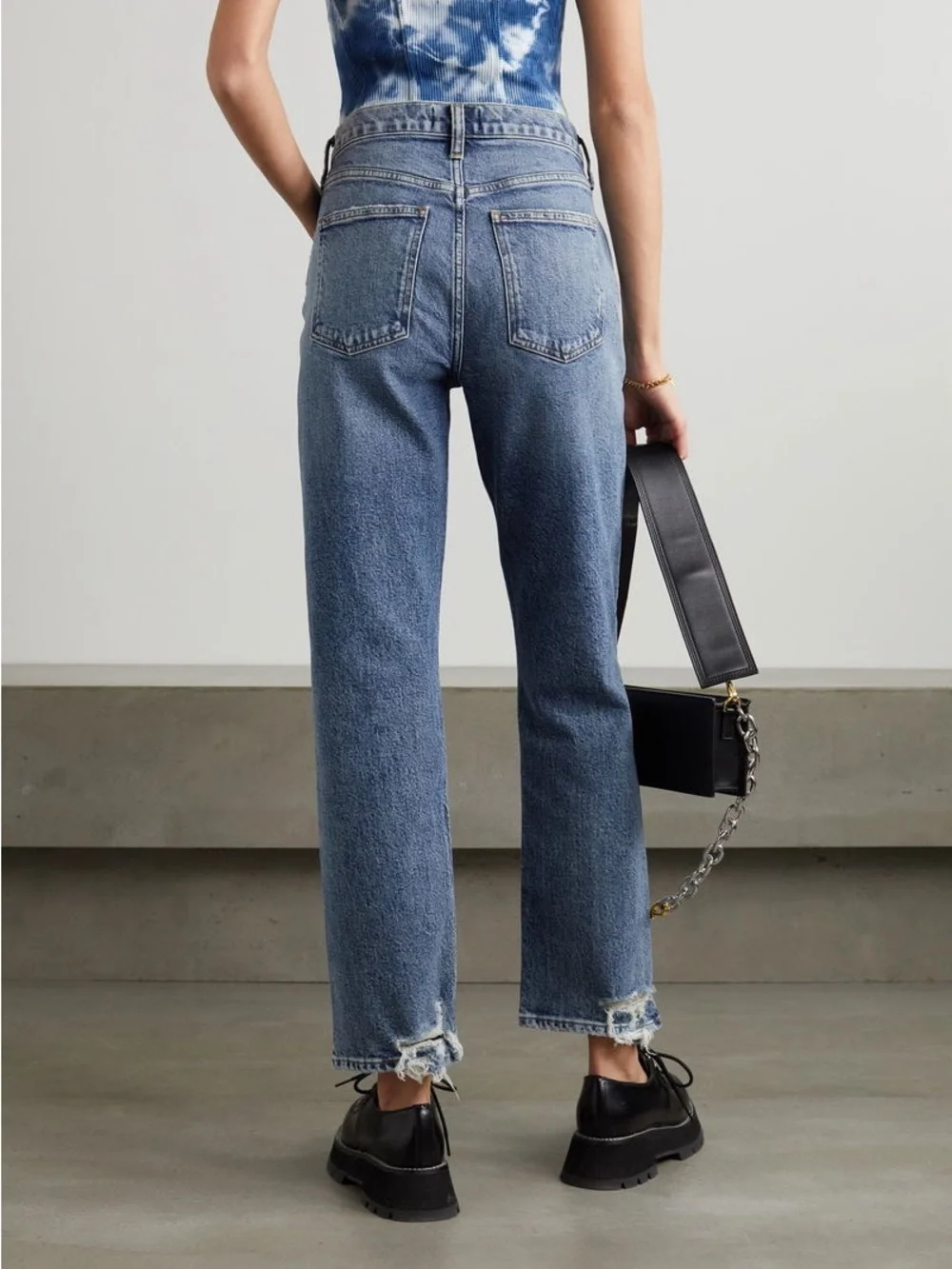 AGOLDE + NET SUSTAIN Rowen Mid-Rise Straight-Leg Jeans A9060-1413 Size 26